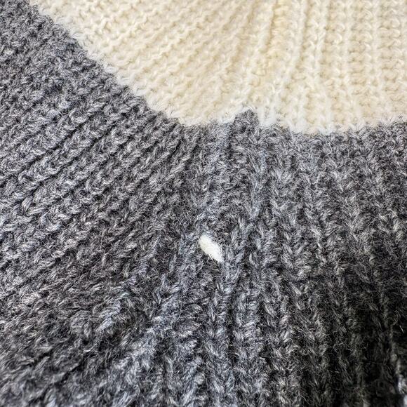 Slate and Stone Men's Size Small Gray Striped Wool Blend Pullover Sweater - Picture 4 of 15